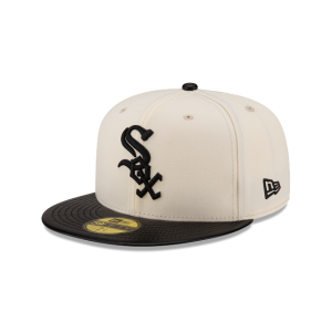 GORRA NEW ERA CAP CHICAGO WHITE SOX MLB LEATHER VISOR 59FIFTY CERRADA en STOCK