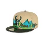 GORRA NEW ERA CAP MILWAUKEE BUCKS NBA TEAM LANDSCAPE 59FIFTY CERRADA en STOCK