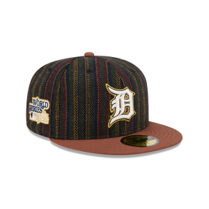 GORRA NEW ERA CAP DETROIT TIGERS MLB VINTAGE HERRINGBONE 59FIFTY CERRADA en STOCK