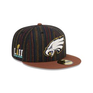 GORRA NEW ERA CAP PHILADELPHIA EAGLES NFL VINTAGE HERRINGBONE 59FIFTY CERRADA en STOCK