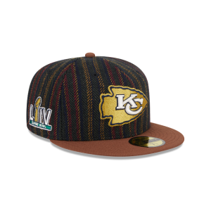 GORRA NEW ERA CAP KANSAS CITY CHIEFS NFL VINTAGE HERRINGBONE 59FIFTY CERRADA en STOCK