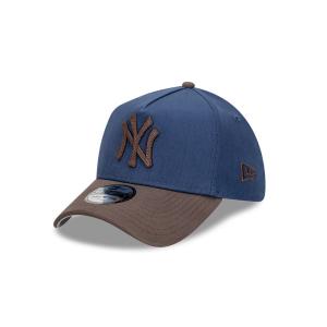 GORRA NEW ERA CAP NEW YORK YANKEES MLB CANVAS CHAINSTITCH 39THIRTY AF ELáSTICA AZUL en STOCK