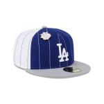 GORRA NEW ERA CAP LOS ANGELES DODGERS MLB PINSTRIPE LEAGUE PIN 59FIFTY CERRADA en STOCK
