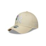 GORRA NEW ERA CAP NEW YORK YANKEES MLB WOMEN'S FLORAL BEADED 9FORTY STRAPBACK BEIGE PARA MUJER en STOCK