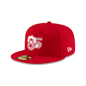 GORRA NEW ERA CAP DIABLOS ROJOS DEL M√©XICO AWAY LMB GAME CAP 100 ANIVERSARIO 59FIFTY CERRADA en STOCK