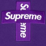 SUPREME HOODIE CROSS LOGO PURPLE SUDADERA