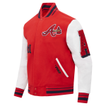 CHAMARRA ANTA BRAVES OLD ENGLISH RIB WOOL VARSITY JACKET RED WHITE MIDNIGHT NAVY en STOCK