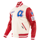 CHAMARRA NTA BRAVES RETRO CLASSIC WOOL VARSITY JACKET EGGSHELL RED en STOCK