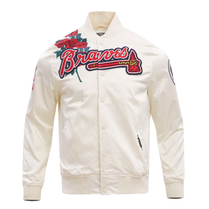 CHAMARRA NTA BRAVES ROSES SATIN JACKET EGGSHELL MULTI en STOCK
