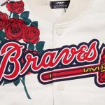 CHAMARRA NTA BRAVES ROSES SATIN JACKET EGGSHELL MULTI en STOCK