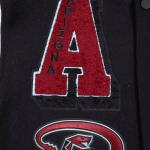 CHAMARRA ZONA DIAMONDBACKS MASH UP M RIB WOOL VARSITY JACKET BLACK WHITE en STOCK