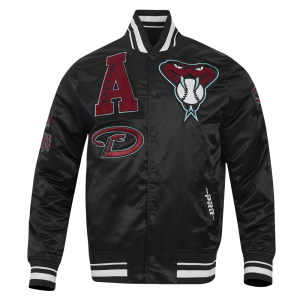 CHAMARRA ZONA DIAMONDBACKS MASH UP M RIB SATIN JACKET BLACK en STOCK
