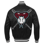 CHAMARRA ZONA DIAMONDBACKS MASH UP M RIB SATIN JACKET BLACK en STOCK