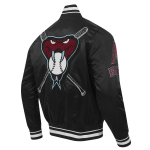 CHAMARRA ZONA DIAMONDBACKS MASH UP M RIB SATIN JACKET BLACK en STOCK