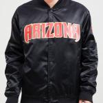 CHAMARRA ONA DIAMONDBACKS TEAM BIG LOGO SATIN JACKET BLACK en STOCK