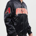 CHAMARRA ONA DIAMONDBACKS TEAM BIG LOGO SATIN JACKET BLACK en STOCK
