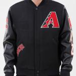 CHAMARRA ONA DIAMONDBACKS CLASSIC WOOL VARSITY JACKET BLACK en STOCK
