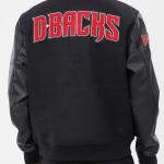 CHAMARRA ONA DIAMONDBACKS CLASSIC WOOL VARSITY JACKET BLACK en STOCK