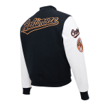 CHAMARRA IMORE ORIOLES CLASSIC WOOL VARSITY JACKET BLACK WHITE en STOCK