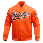CHAMARRA IMORE ORIOLES BIG LOGO WORLD SERIES SATIN JACKET ORANGE en STOCK