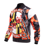 CHAMARRA LTIMORE ORIOLES MASH UP SATIN JACKET WHITE en STOCK