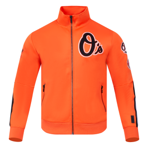 CHAMARRA BALTIMORE ORIOLES CLASSIC MENS DK TRACK JACKET ORANGE en STOCK