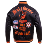CHAMARRA IMORE ORIOLES OLD ENGLISH SATIN JACKET BLACK ORANGE en STOCK