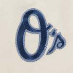 CHAMARRA BALTIMORE ORIOLES VARSITY BLUES MENS DENIM VARSITY JACKET DENIM LINEN en STOCK