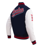 CHAMARRA BOSTON RED SOX SCRIPT TAIL MENS RIB WOOL VARSITY MIDNIGHT NAVY RED MIDNIGHT NAVY en STOCK