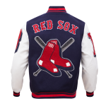 CHAMARRA ON RED SOX MASH UP RIB WOOL VARSITY JACKET MIDNIGHT NAVY RED MIDNIGHT NAVY en STOCK