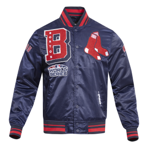 CHAMARRA ON RED SOX MASH UP RIB SATIN JACKET MIDNIGHT NAVY RED MIDNIGHT NAVY en STOCK