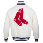 CHAMARRA ON RED SOX RETRO CLASSIC RIB SATIN JACKET EGGSHELL MIDNIGHT NAVY en STOCK