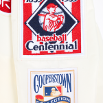 CHAMARRA ON RED SOX RETRO CLASSIC RIB SATIN JACKET EGGSHELL MIDNIGHT NAVY en STOCK