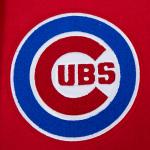 CHAMARRA CHICAGO CUBS SCRIPT TAIL MENS RIB WOOL VARSITY RED WHITE en STOCK