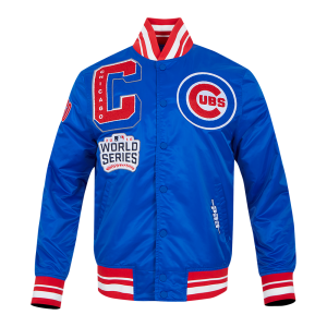 CHAMARRA CAGO CUBS MASH UP RIB SATIN JACKET ROYAL BLUE RED en STOCK