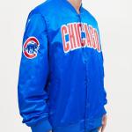 CHAMARRA AGO CUBS WORDMARK SATIN JACKET ROYAL BLUE en STOCK