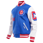 CHAMARRA AGO CUBS OLD ENGLISH WOOL VARSITY JACKET ROYAL RED en STOCK