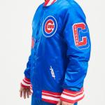 CHAMARRA AGO CUBS OLD ENGLISH SATIN JACKET ROYAL RED en STOCK