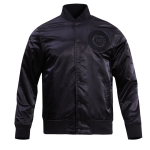 CHAMARRA AGO CUBS TRIPLE BLACK SATIN JACKET TRIPLE BLACK en STOCK