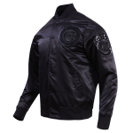 CHAMARRA AGO CUBS TRIPLE BLACK SATIN JACKET TRIPLE BLACK en STOCK