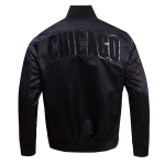 CHAMARRA AGO CUBS TRIPLE BLACK SATIN JACKET TRIPLE BLACK en STOCK