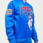 CHAMARRA AGO CUBS HOME TOWN SATIN JACKET ROYAL BLUE en STOCK