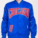 CHAMARRA AGO CUBS CREST EMBLEM SATIN JACKET ROYAL BLUE en STOCK