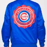 CHAMARRA AGO CUBS CREST EMBLEM SATIN JACKET ROYAL BLUE en STOCK