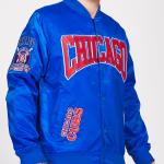 CHAMARRA AGO CUBS CREST EMBLEM SATIN JACKET ROYAL BLUE en STOCK