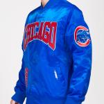 CHAMARRA AGO CUBS CREST EMBLEM SATIN JACKET ROYAL BLUE en STOCK