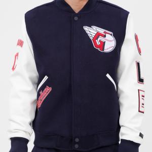 CHAMARRA ELAND GUARDIANS CLASSIC WOOL VARSITY JACKET MIDNIGHT NAVY WHITE en STOCK