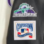 CHAMARRA ORADO ROCKIES RETRO CLASSICS RIB VARSITY JACKET EGGSHELL BLACK en STOCK