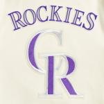 CHAMARRA ORADO ROCKIES RETRO CLASSICS RIB VARSITY JACKET EGGSHELL BLACK en STOCK