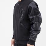 CHAMARRA RADO ROCKIES TRIPLE BLACK WOOL VARSITY JACKET TRIPLE BLACK en STOCK